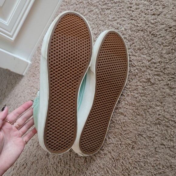 💜 Vans sk8 hi sneakers gossamer Green white 8.5 - Picture 9 of 9